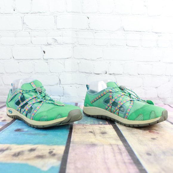 Chaco Marine Green Mesh Outcross Water Outdoor Sneakers Shoes Size 6 - Picture 3 of 9
